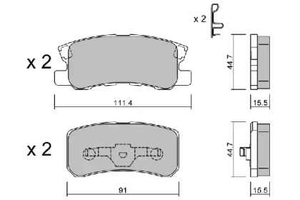 Комплект тормозных колодок AISIN BPMI-2901